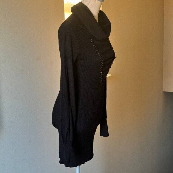 B.RELAXX Stretchy Sexy Sweater Dress in Black - Size Small - Picture 6 of 8